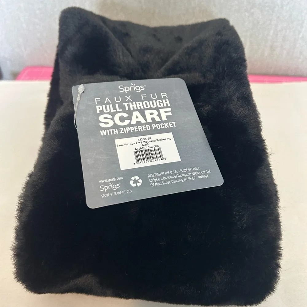 Elegant Black Scarf NWT - Picture 9 of 11